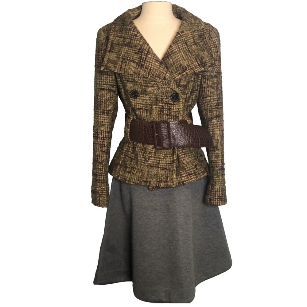 DOROTHEE SCHUMACHER Gray A-Line High Waist Skirt 1- 4